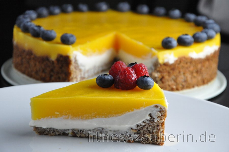 Mangokuchen mit Ricotta-Füllung | fitnesszauberin.de