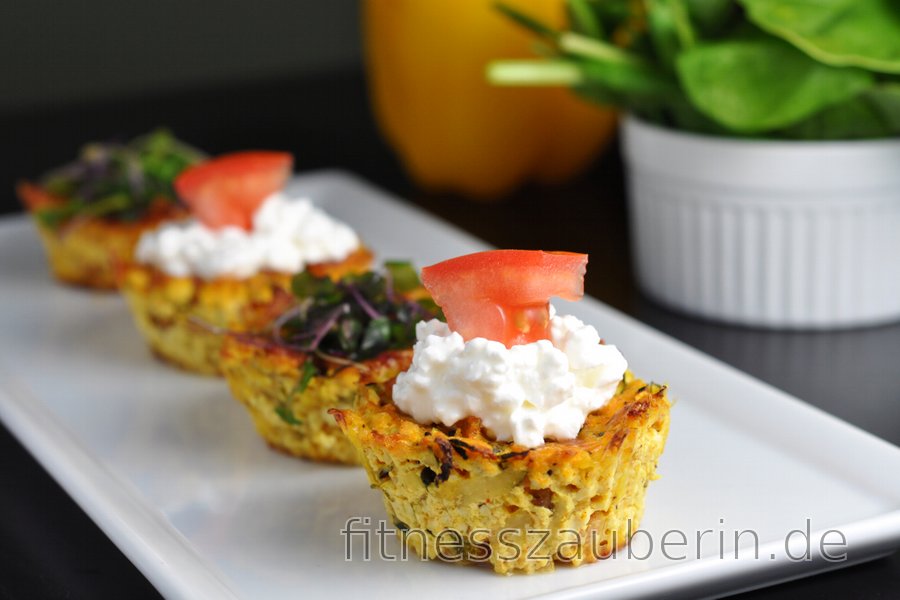 Gesunde Tofu-Muffins (herzhaft, glutenfrei, eifrei) | fitnesszauberin.de