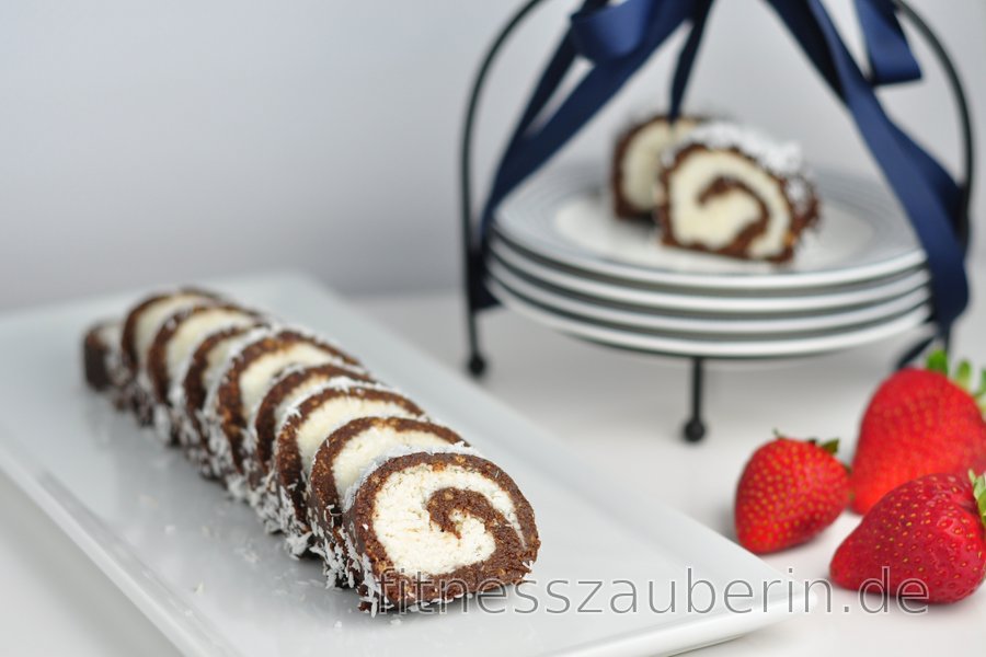 Gesunde Kokosnuss-Rolle ohne Backen