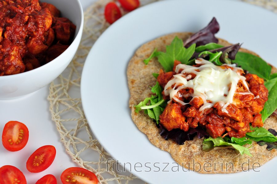 Fitness-BBQ-Hühnerbrust mit Dinkelpfannkuchen | fitnesszauberin.de