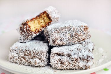 Fitness-Kokosnuss-Lamingtons