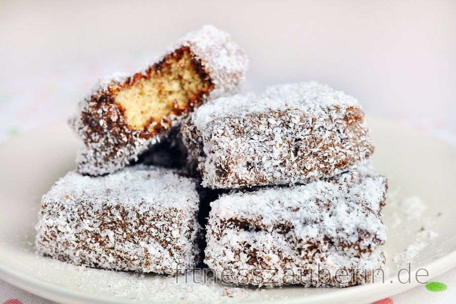 Fitness-Kokosnuss-Lamingtons