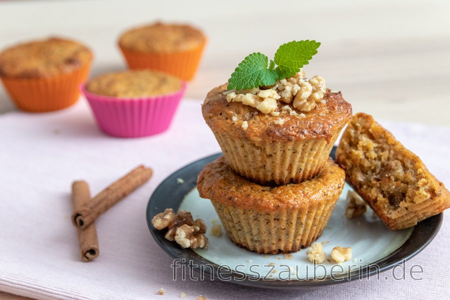 Gesunde Karotten-Muffins (aus Dinkelmehl)